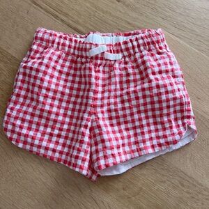 Cat & Jack Red Gingham High Waist Shorts
